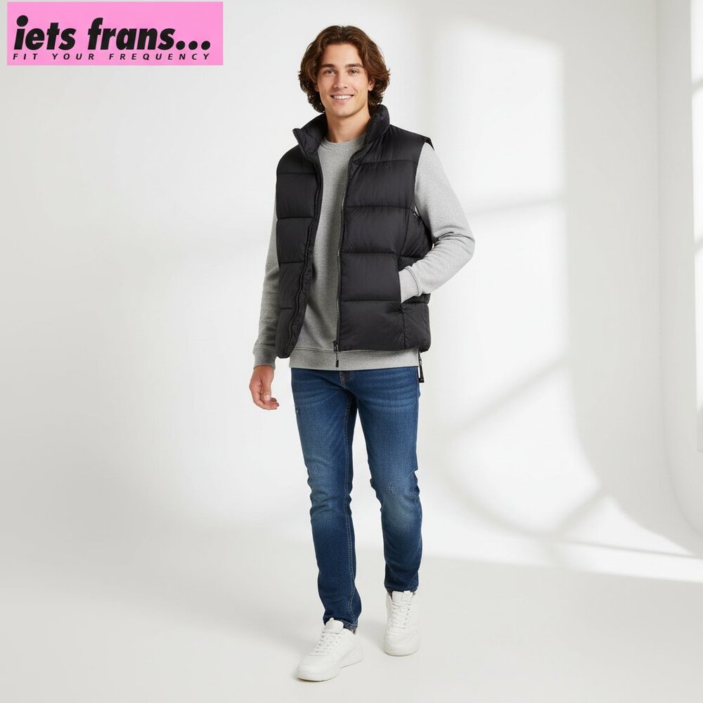 Urban Outfitters Iets Frans Men’s Quilted Puffer Vest NWT Black Small
